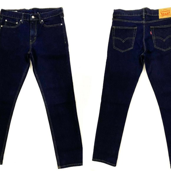 Men's Jeans Slim Fit Dark Wash Denim Gift - Picture 4 of 4